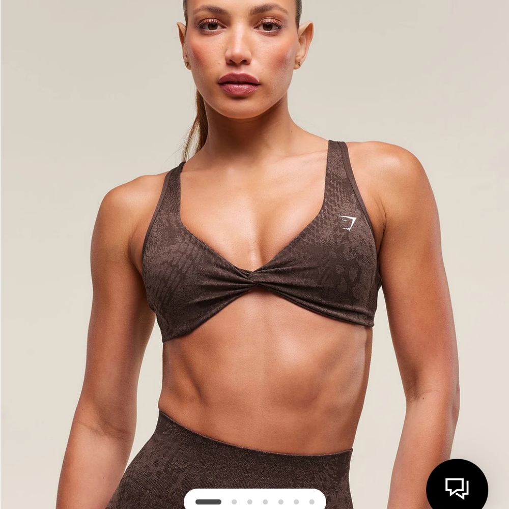 Adapt x Whitney animal twist front bra